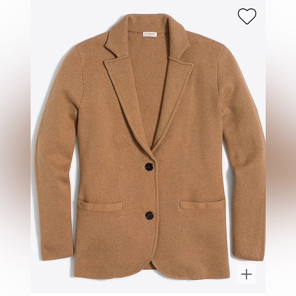 J. Crew Factory Sweater Blazer in Heather Acorn